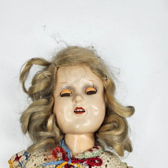 Sonja Henie Ice Skater Vintage Composition Doll 16" 1940s - Picture 6 of 13